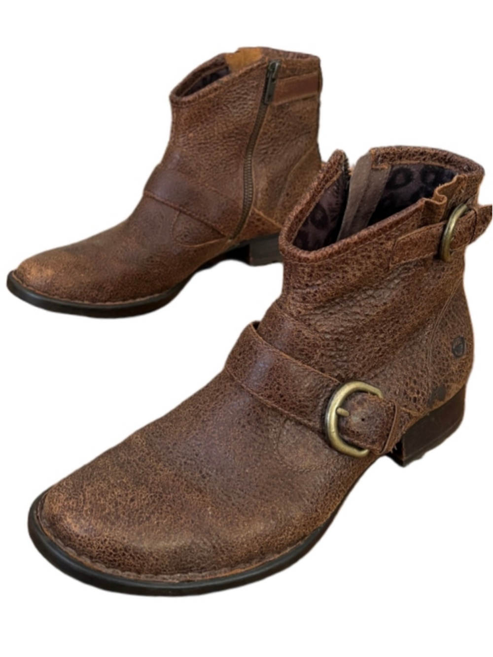 Born harness biker ankle boots